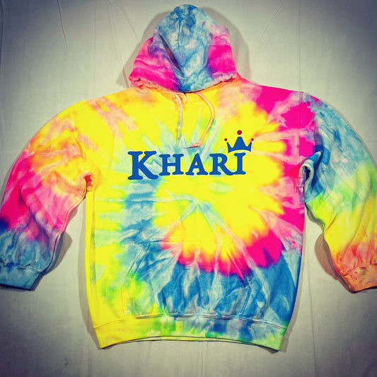 Khari Brand Ty-Dye Pullover Hoodie