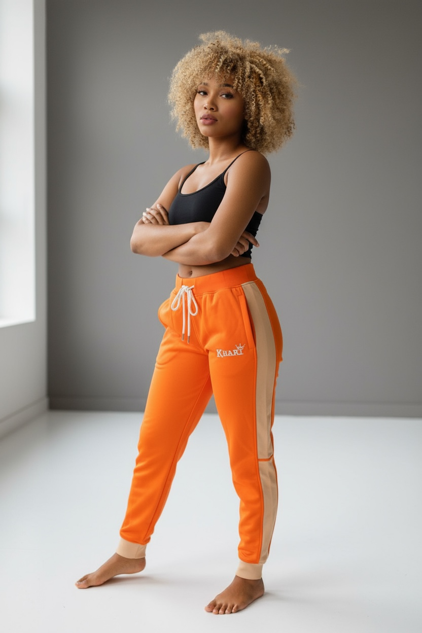 Khari Brand “October Orange” sweatpants