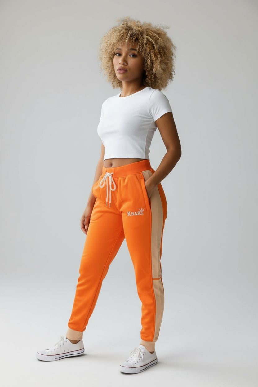 Khari Brand “October Orange” sweatpants